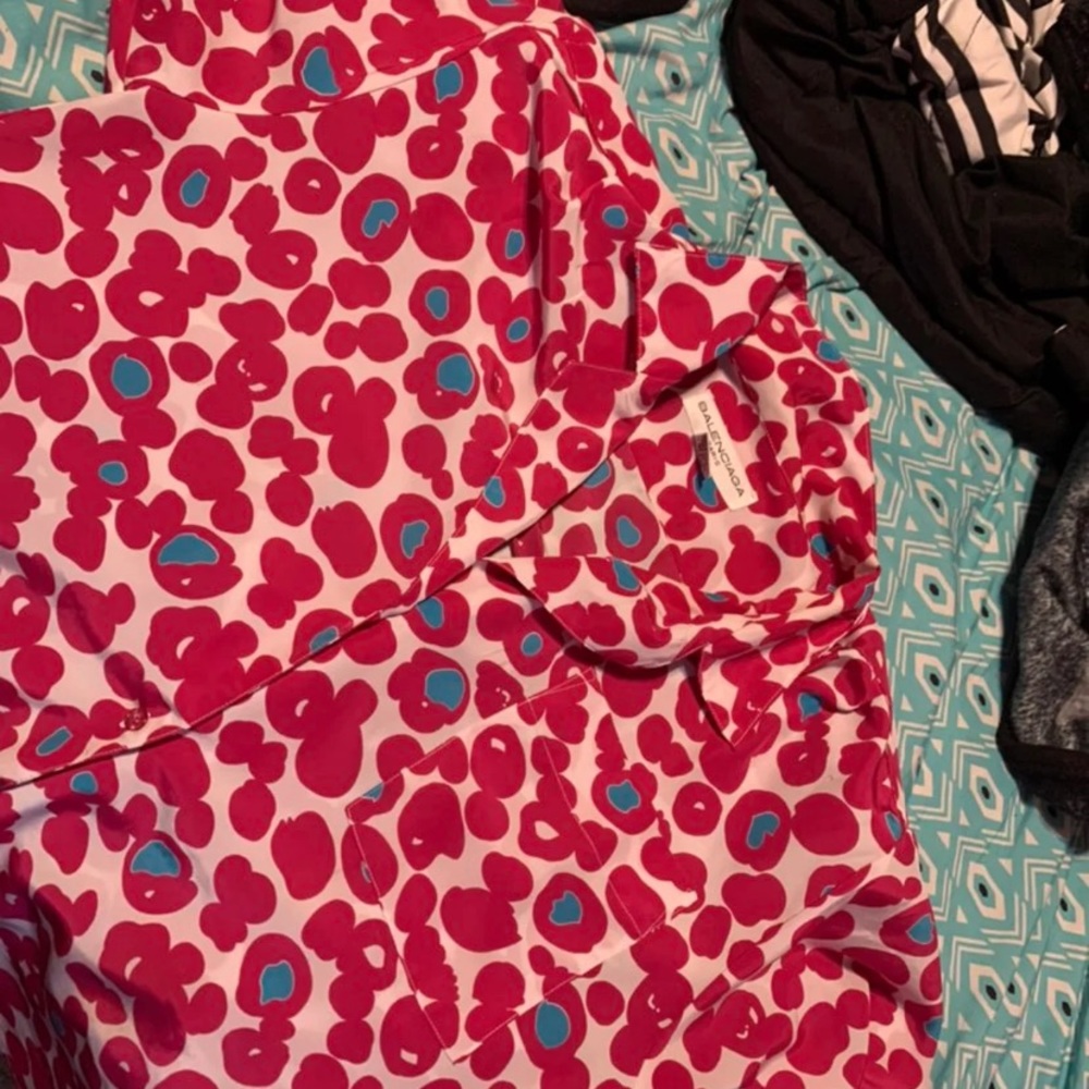 Balenciaga button up cheetah